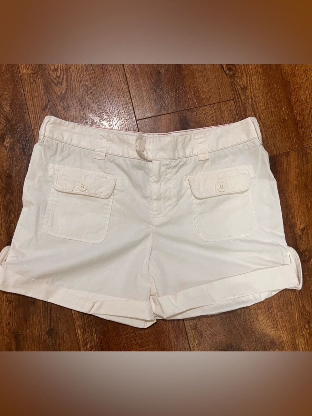 Ralph Lauren Women's White Casual Roll-Cuff Shorts